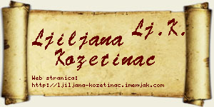 Ljiljana Kožetinac vizit kartica